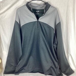 Adidas Golf Mens Pullover Sweatshirt Size 2XL Gray 1/4 Zip Longsleeve NEW